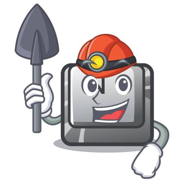 Maskot klavyeye bağlı Madenci N düğmesi