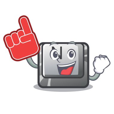 Karikatür şeklinde köpük parmak düğmesi N