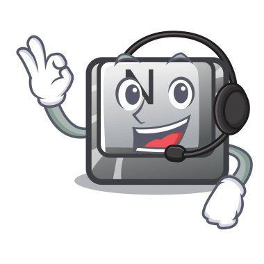 Kulaklık düğmesi N, çizgi film şeklinde.