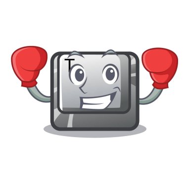 Boks düğmesi T karikatür izole