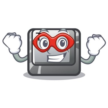 Karakter bilgisayarına süper kahraman T düğmesi yüklendi