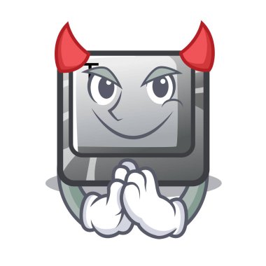 Klavye karikatür Devil düğmesi T