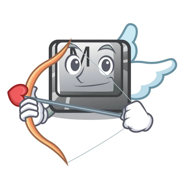 Cupidový knoflík M na maskot klávesnice — Stockový vektor