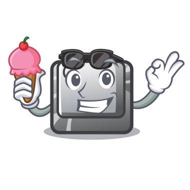 Çizgi film klavyesinde dondurma Q düğmesiyle