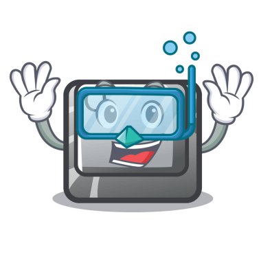 Çizgi film klavyesindeki Dalış Q tuşu