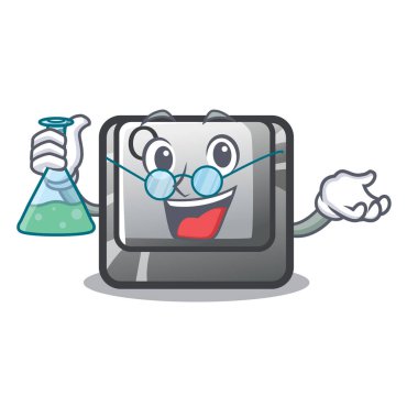 Çizgi film klavyesindeki Profesör Q düğmesi