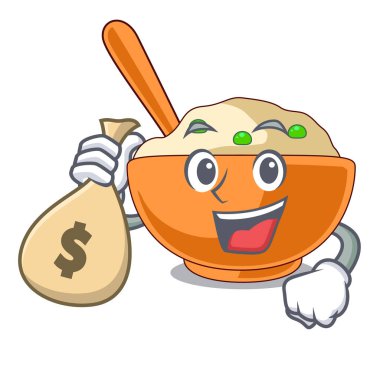 Karakter kaselerinde servis edilen patates püresiyle.