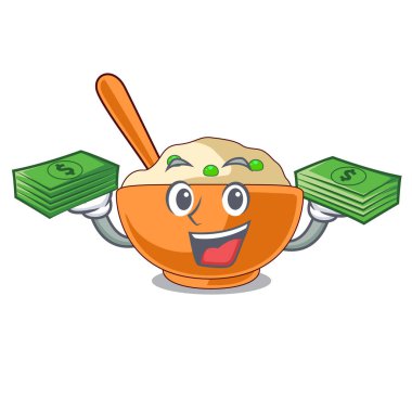 Maskotun içinde patates püresi var.