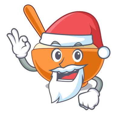 Karikatür plaka yukarıda Santa patates püresi