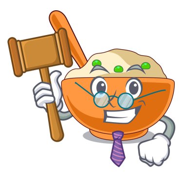 Karikatür plaka yukarıda Yargıç patates püresi