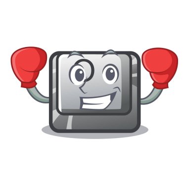 Boks düğmesi O karikatür izole