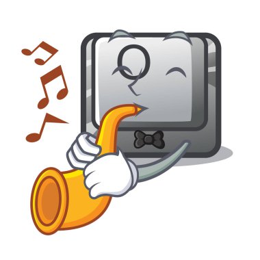 Trompet düğmesi O çizgi film şeklinde