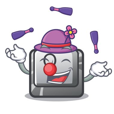 Maskot bilgisayara yüklü Hokkabazlık O düğmesi