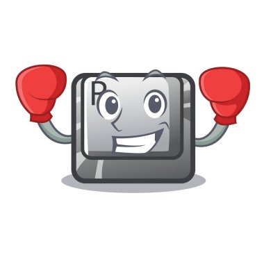 Çizgi film klavyesinde yüklü Boks R düğmesi