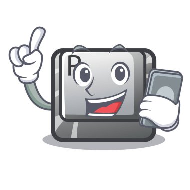 Çizgi film klavyesine telefon R tuşu takılı