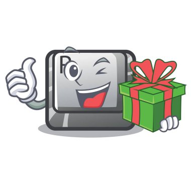 Hediye düğmesi R ile maskot şeklinde