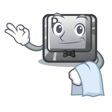 Maskot şeklinde garson düğmesi R