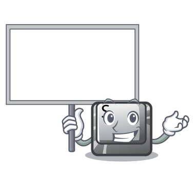 Çizgi film şeklinde tahta düğmesi S getirin