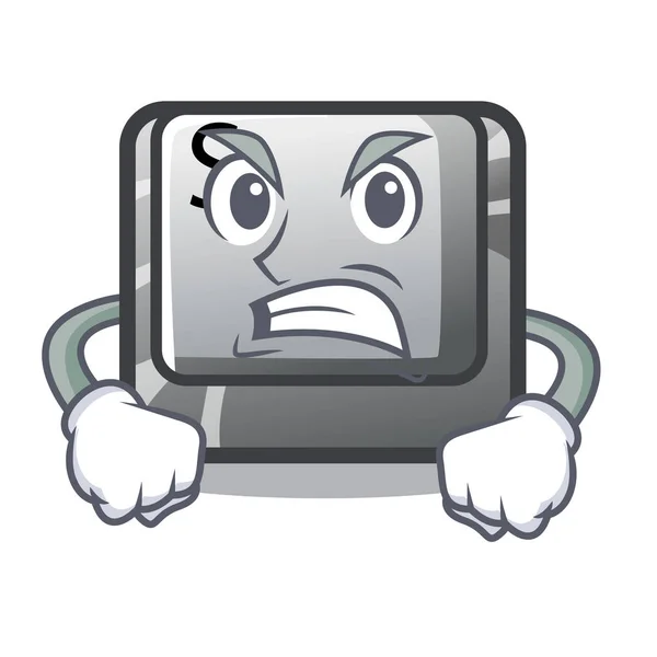 Bir bilgisayar karikatür üzerinde Kızgın düğme S — Stok Vektör