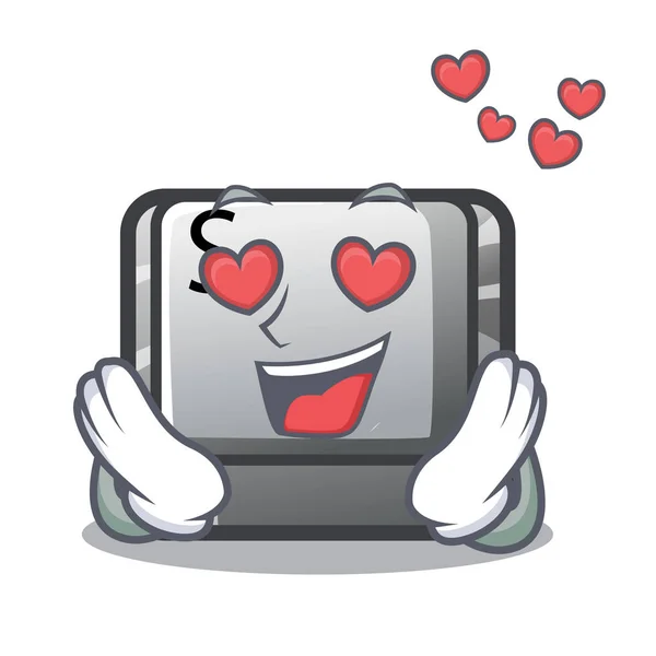Кнопка кохання S на комп'ютерному мультфільмі — стоковий вектор
