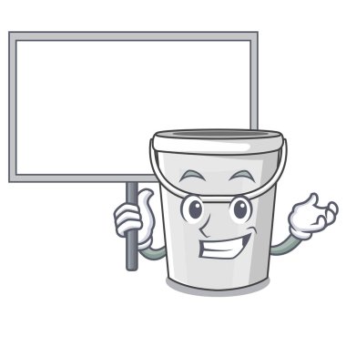 Kart plastik tüp kova karakter izole getir