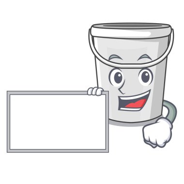 Tahta plastik tüp kovası karakteri izole etti