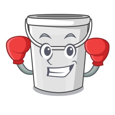 Boks plastik tüp kova karakteri izole