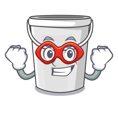 Süper kahraman plastik tüp kova karikatür şekli