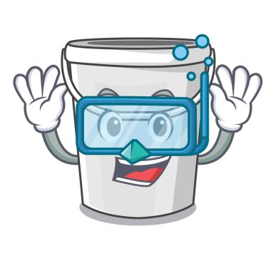 Dalış plastik tüp kova karikatür şekli