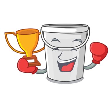 Maskot boks kazanan plastik tüp kova