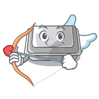 Karikatür izole Cupid plastik kutu