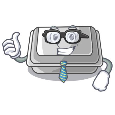 Maskot şeklinde işadamı plastik kutu