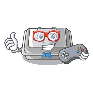 Karikatür tabloda Oyuncu plastik kutu