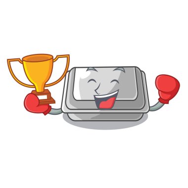 Karakter dolabında boks kazanan plastik kutu