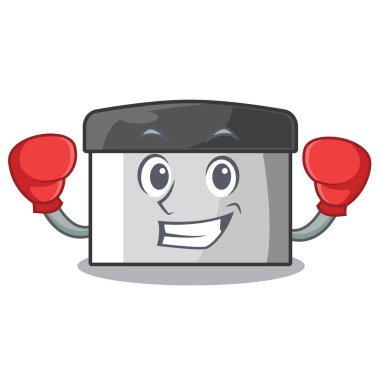 Ahşap dolapta boks karakteri pasta kazıyıcı