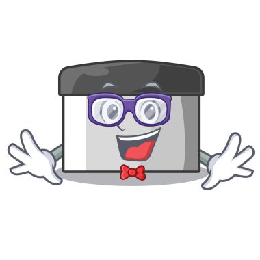 Geek pasta kazıyıcı karikatür ile izole