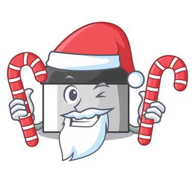 Karikatür şeklinde şeker pasta kazıyıcı ile Santa