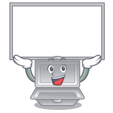 Yukarı tahta karikatür şeklinde açık strafor