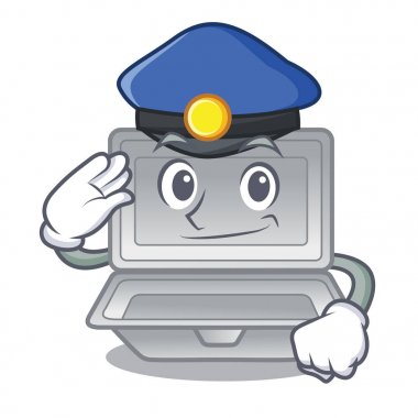 Polis karikatür şeklinde strafor açık