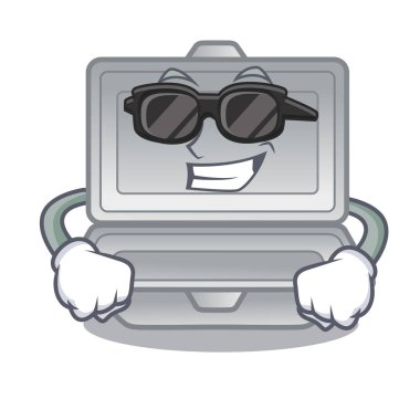 Süper serin açık strafor maskot ile izole