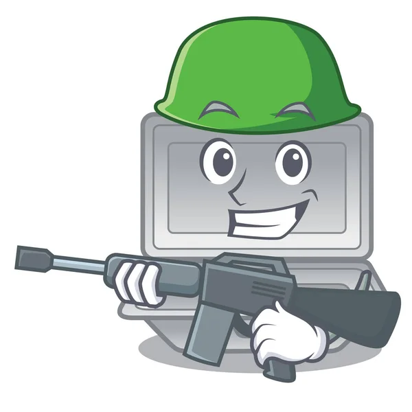 Armee offenes Styropor in der Cartoon-Form — Stockvektor