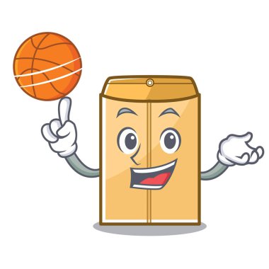 Karakter biçiminde basketbol posta zarfıyla
