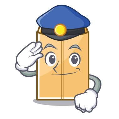 Karakter şeklinde polis postacı zarf