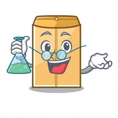 Profesör karikatür zarf postacı çantada