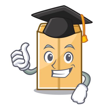 Mezuniyet karikatür zarf posta çantasında