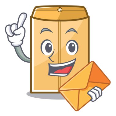 Zarf karikatür zarf postacısıyla.