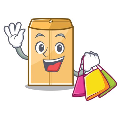 Çantada Alışveriş karikatür zarf posta