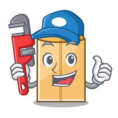Karikatür izole Tesisatçı postazarf