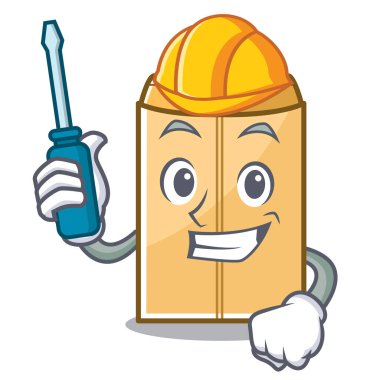 Karikatür izole Otomotiv postacı zarf