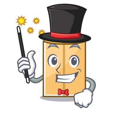 Sihirbaz postacı zarf karikatür izole